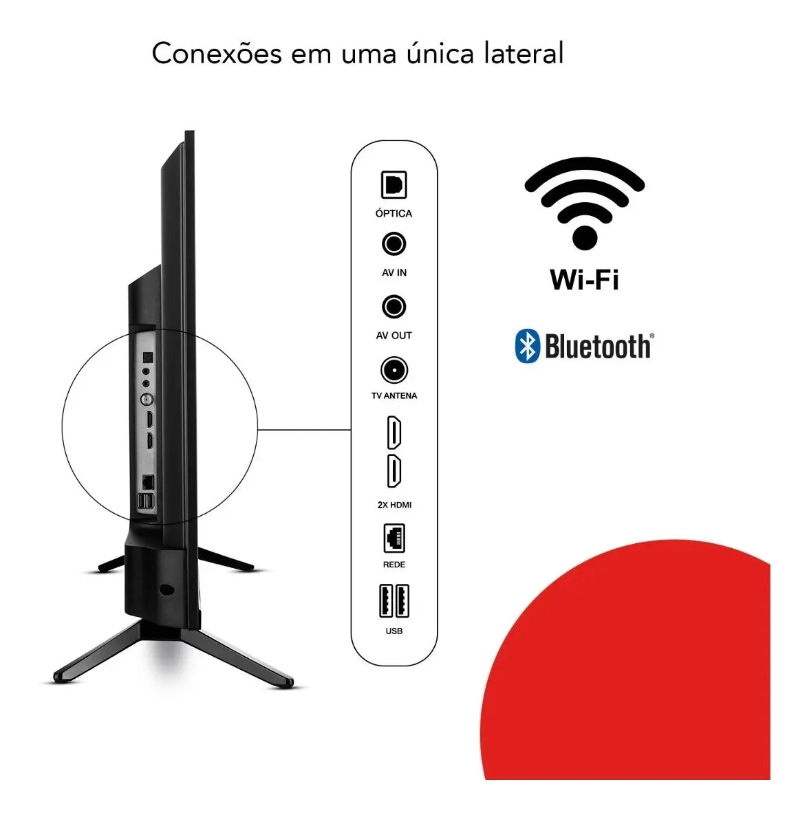 Smart TV AIWA 32” Android HD Borda Ultrafina HDR10 Dolby Áudio AWS-TV-32-BL-02-A - Image 8