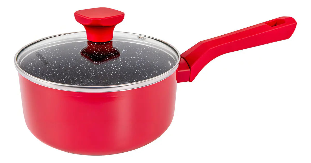 Conjunto Panelas Indução Cerâmico Pratic Cook Red 10 Pç Mimo - Image 6
