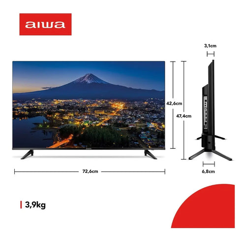 Imagem 9 de 9 de Smart TV AIWA 32” Android HD Borda Ultrafina HDR10 Dolby Áudio AWS-TV-32-BL-02-A