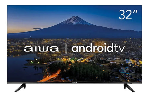 Imagem 1 de 9 de Smart TV AIWA 32” Android HD Borda Ultrafina HDR10 Dolby Áudio AWS-TV-32-BL-02-A