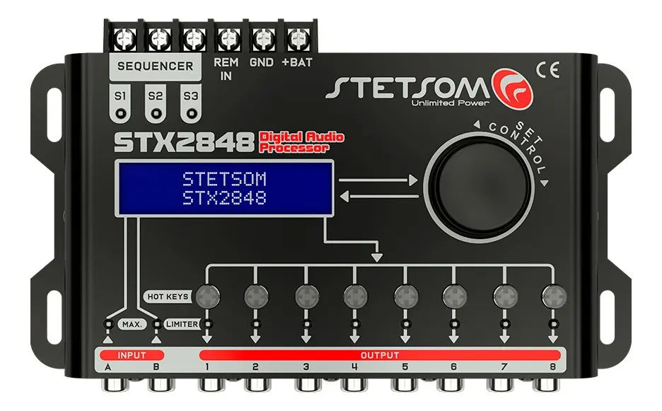 Processador de Áudio Stetsom STX2848 Digital com Equalizador e Crossover Para Carro - Image 1