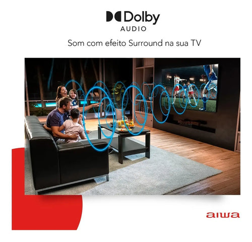 Imagem 3 de 9 de Smart TV AIWA 32” Android HD Borda Ultrafina HDR10 Dolby Áudio AWS-TV-32-BL-02-A