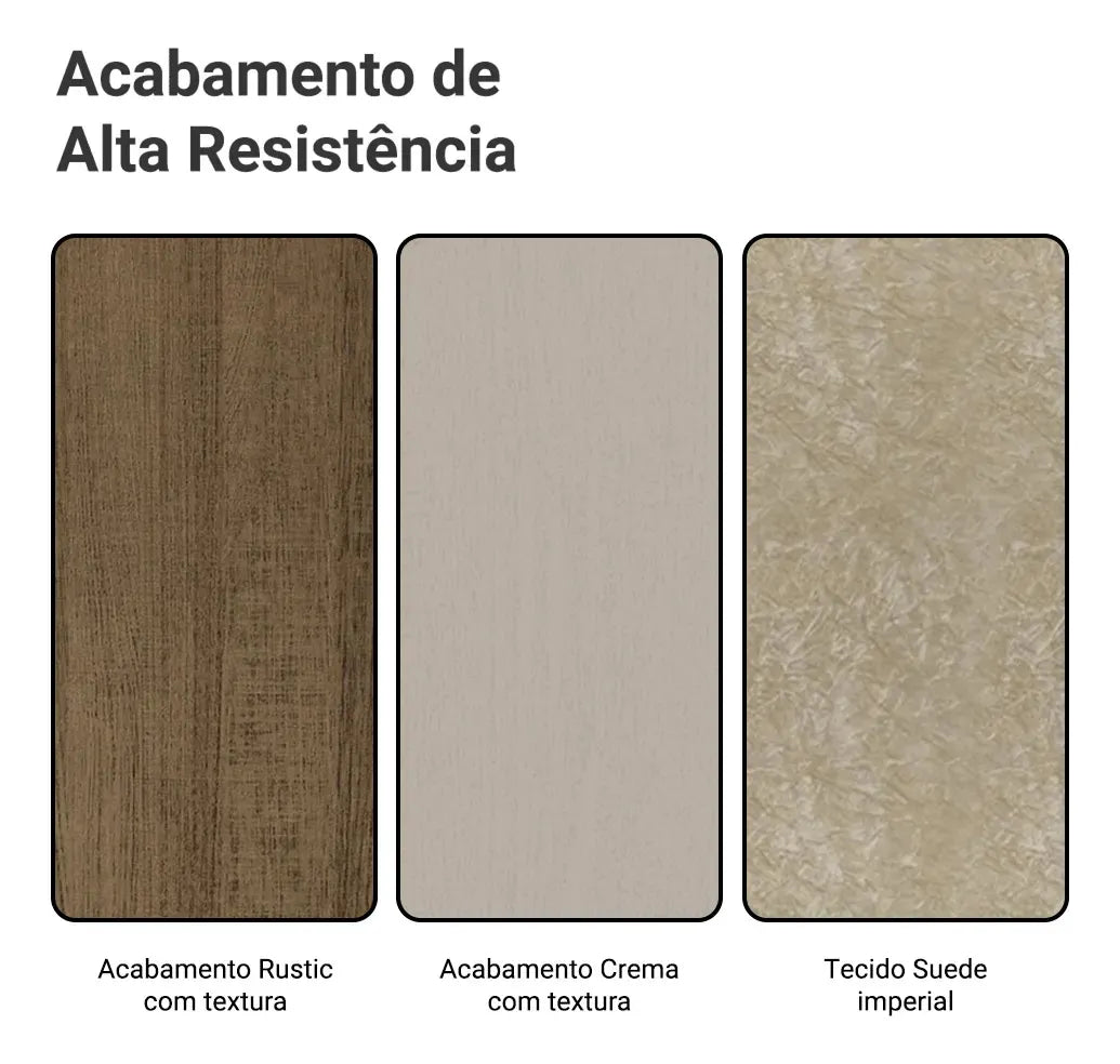 Sala Jantar Estofada Mesa Tampo Vidro 4 Cadeiras Madesa Anaju Rci Cor Rustic/Crema/Imperial MDJA0401387GSIM - Image 10
