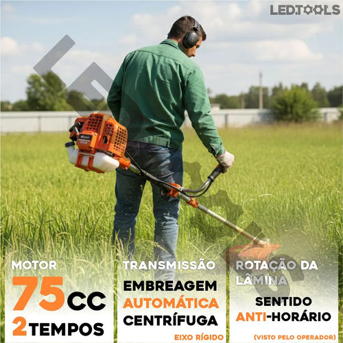 Imagem 2 de 9 de Roçadeira Knakasaki 75cc 3,5hp Gasolina 2 Tempos Profissional Multifuncional 4 Em 1