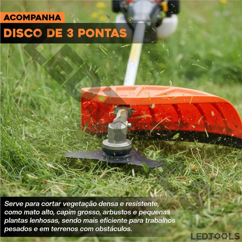 Imagem 5 de 9 de Roçadeira Knakasaki 75cc 3,5hp Gasolina 2 Tempos Profissional Multifuncional 4 Em 1