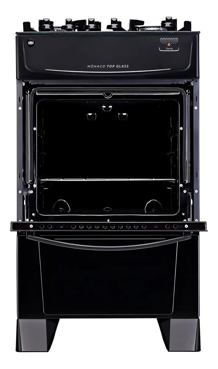 Fogão 4 Bocas Atlas Mônaco Top Glass com Mesa de Vidro e Acendimento Automático Preto Bivolt - Image 7