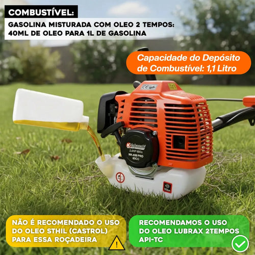 Imagem 9 de 9 de Roçadeira Knakasaki 75cc 3,5hp Gasolina 2 Tempos Profissional Multifuncional 4 Em 1