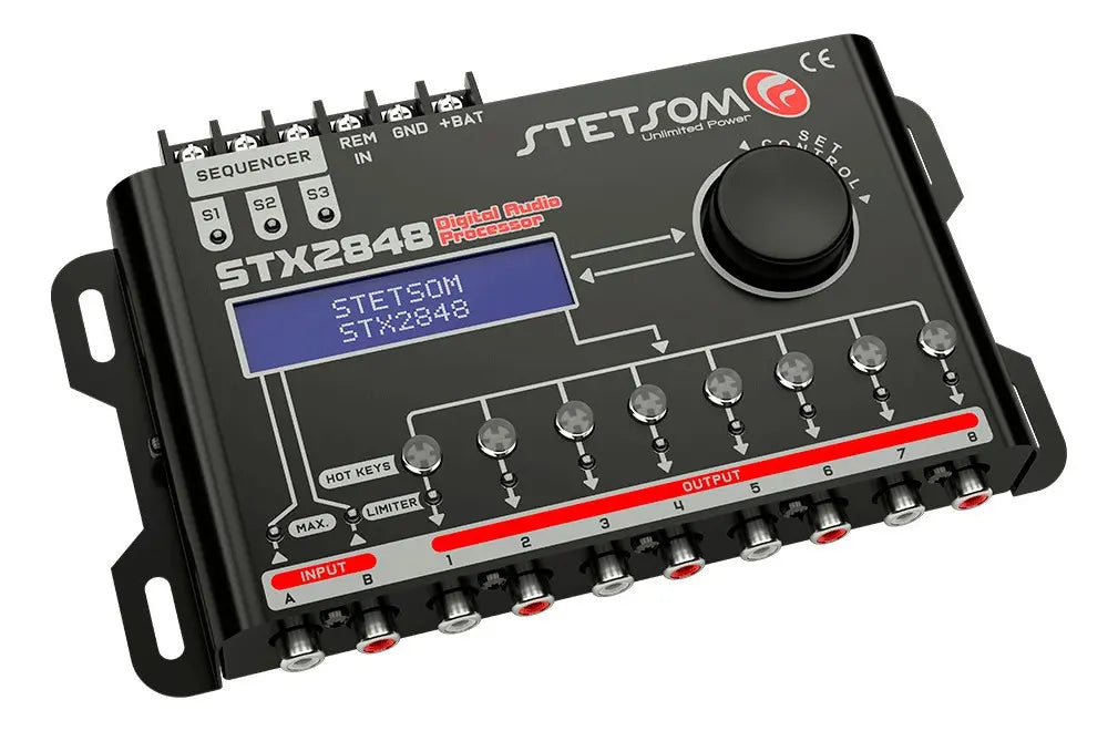 Processador de Áudio Stetsom STX2848 Digital com Equalizador e Crossover Para Carro - Image 7