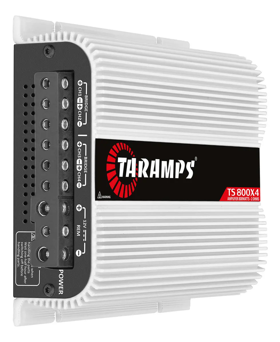 Modulo Taramps Ts800x4 2 Ohms 800W Potencia Rms Amplificador Som Automotivo Entrada Rca E Fio Crossover LPF FULL HPF Subwoofer Kit Duas Vias Drivers T800 4 Canais Carro Camionete Conexao Bridge Branco - Image 2