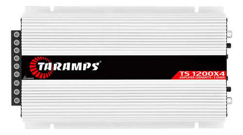 Imagem 1 de 10 de Modulo Amplificador Taramps Ts1200X4 2 Ohms 1200W Potencia Som Automotivo Alto Falante Driver Super Tweeter Entrada RCA 4 Canais Estereo Crossover HPL LPF FULL Conexao Bridge Branco Carro Camionete