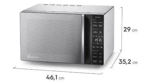 Imagem 2 de 8 de Micro-ondas Electrolux Inox 23L Efficient ME23S